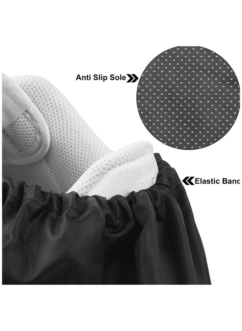 3 Pairs Reusable Waterproof Shoe Covers, Non-Slip One Size Fit Shoe Protectors, Dust & Rain Resistant, Easy to Clean – Black - Image 5